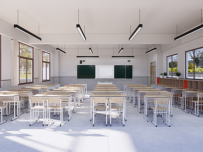 现代学校教室