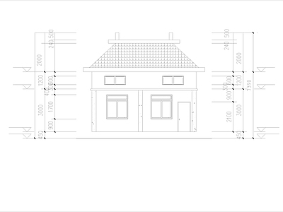 厂房门卫室建筑 施工图