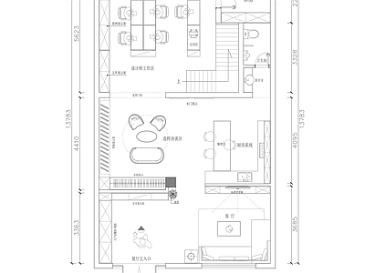 120m²家具展厅专卖店平面布置图