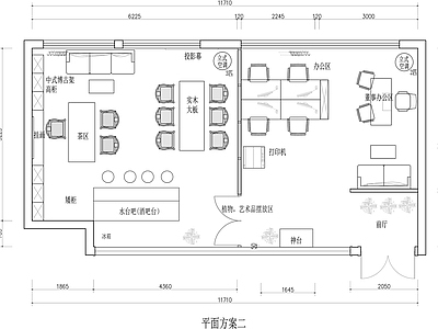 中式办公室 施工图图