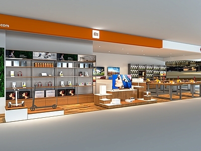 现代手机店 小米手机体验店 数码店 手机配件店 展示柜 中岛展示台