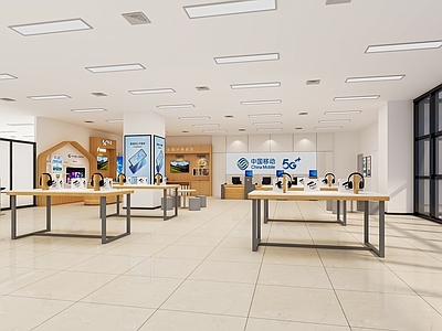 现代移动营业厅 手机店 数码店 数码专卖店 展示柜 电信综合店 受理台