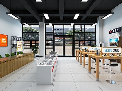 现代手机店 数码店 手机配件店 数码专卖店 展示柜 中岛展示台