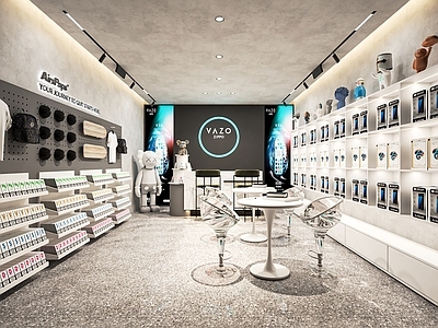 现代手机配件店 手机维修店 手机配件 展示柜