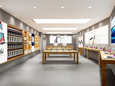 现代手机店 数码店 手机配件店 数码专卖店 展示柜 中岛展示台