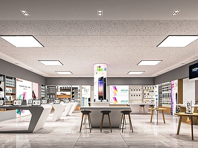 现代手机店 数码店 手机配件店 数码专卖店 展示柜 中岛