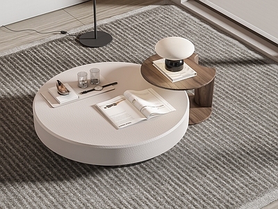 现代茶几组合 圆形 子母形 圆茶几