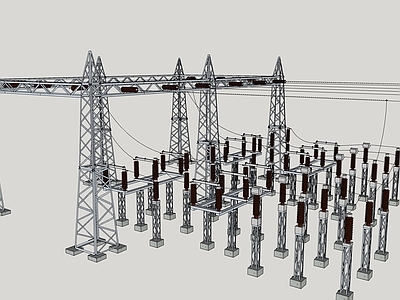 电塔 变电站 高压铁塔