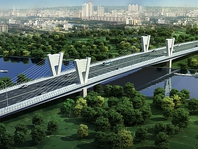 现代公路大桥 市政大桥 斜拉桥 拉索桥 跨河大桥