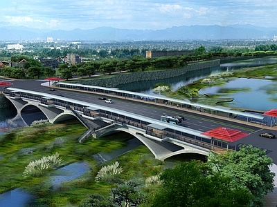 新中式公路大桥 市政大桥 斜拉桥 拉索桥 跨河大桥