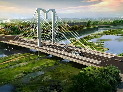 现代公路大桥 市政大桥 斜拉桥 拉索桥 跨河大桥
