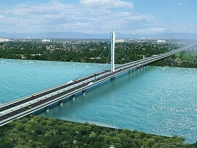 现代公路大桥 市政大桥 斜拉桥 拉索桥 跨河大桥 高架桥