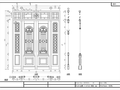 欧式门 施工图 通用节点