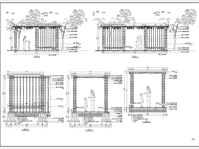 现代学校景观方案CAD全套施工图 施工图