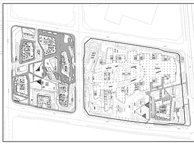 现代简约校园景观方案 CAD全套 施工图