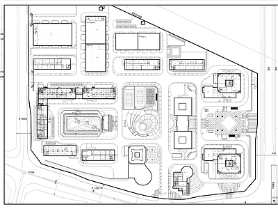 现代简约贵州科技创新园景观方案 施工图 工业园区景观