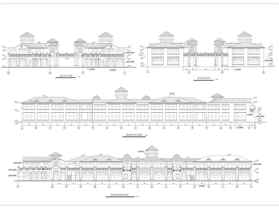 商业街建筑立面 施工图