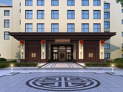 新中式入口大门 小区入口
