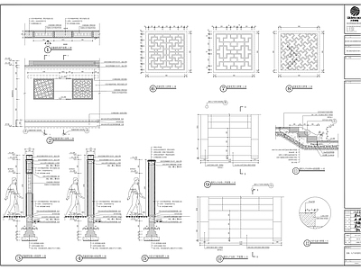 中式院墙通用详图 景观小品