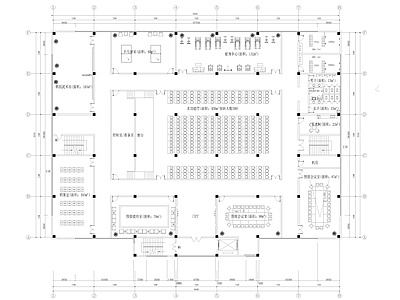 现代简约社区党群服中心办公装修 施工图