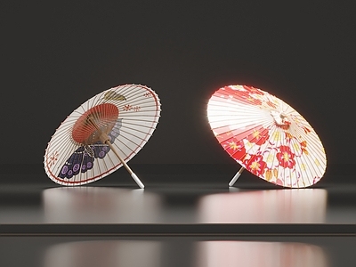 中式遮阳伞 雨伞 油纸伞 古代伞