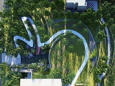 【SU悬赏模型】现代风格公园景观