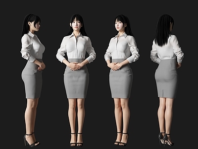 前台人物 服务员 办公人物 秘书 服务员