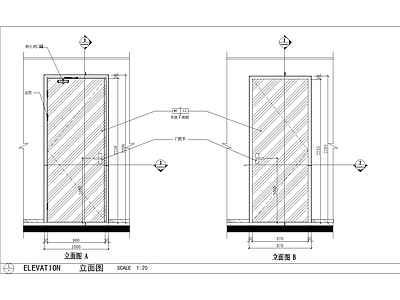 单开防火门门套收口节点图 通用节点