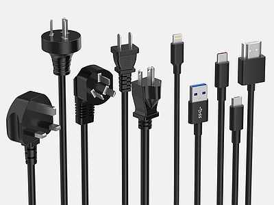 插头 US数据线接口 手机数据线 视频线