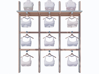 现代服装店展架 置物架 摆件 衣服 模特