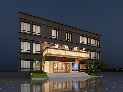 现代酒店门头