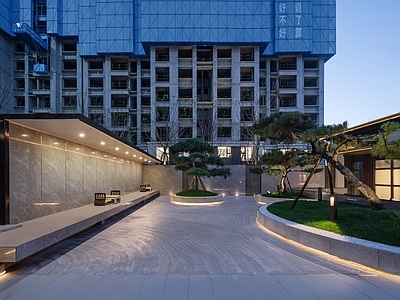 新中式景观施工图设计 施工图 居住区景观
