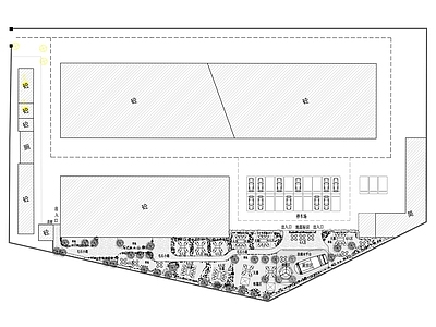 1200m²露营快餐基地平面图 施工图