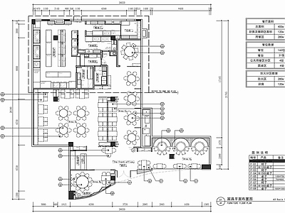 450㎡家常菜餐厅CAD施工图 中餐厅 特色餐厅 餐饮 施工图