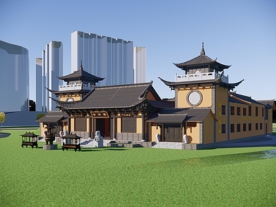 中式寺庙建筑