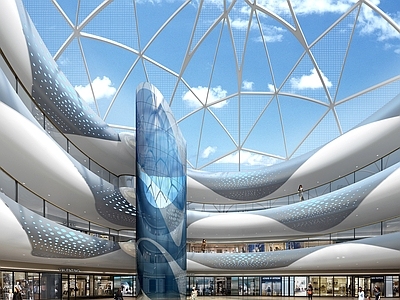 现代简约观光电梯梯及采光玻璃顶 施工图 效果图 建筑通用节点 建筑工程节点