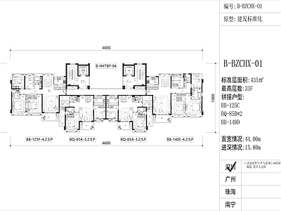 建发 256套新规后全国户型标准化施工图汇总