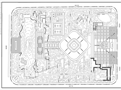 现代简约胡集新材料小镇市民公园 施工图