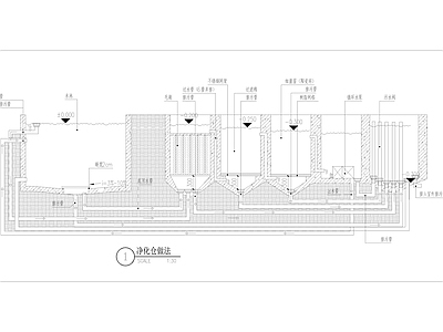 庭院鱼池净化厂施工图 过滤池 标准详图