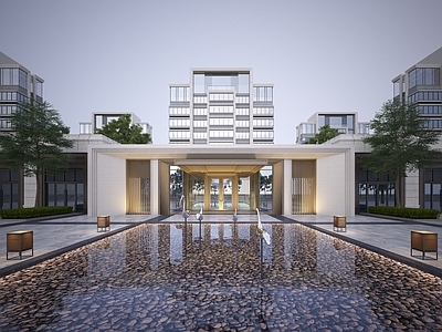 新中式小区大门 小区入口