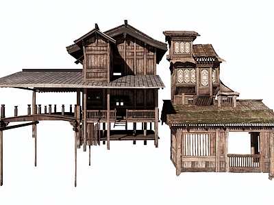 新中式木屋 商业街 木建筑