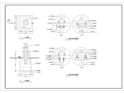 现代单臂花架廊架全套结构 施工图 景观小品