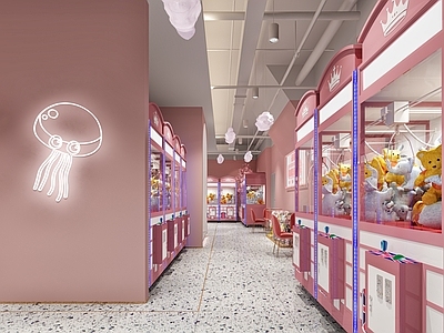 现代抓娃娃店 抓娃娃机 街机店