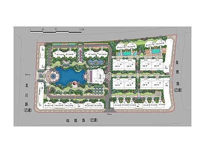 南京林越府全套施工图 施工图 居住区景观