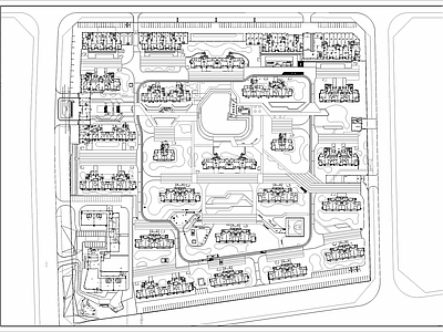 现代居住区景观平面图 施工图