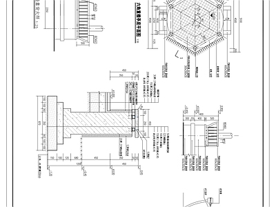 中式双层六角景观亭 施工图