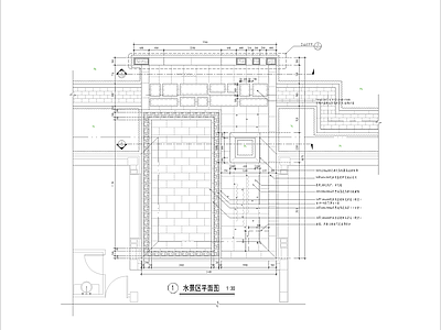 新中式水景 施工图 景观小品