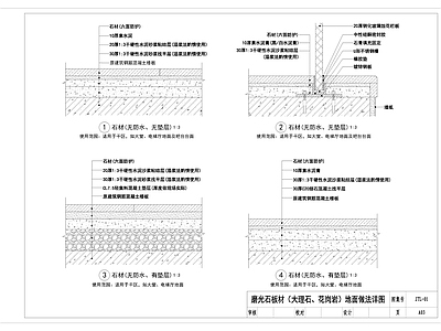 现代简约墙面石材工艺 施工图 墙面通用节点