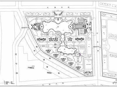 欧式古典辽宁盘锦恒大华府景观 施工图