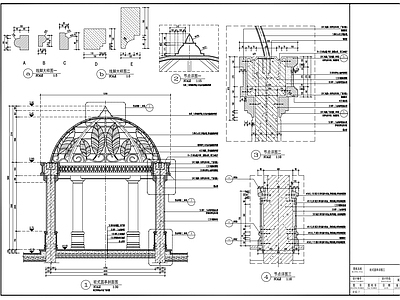 欧式古典景观亭 施工图